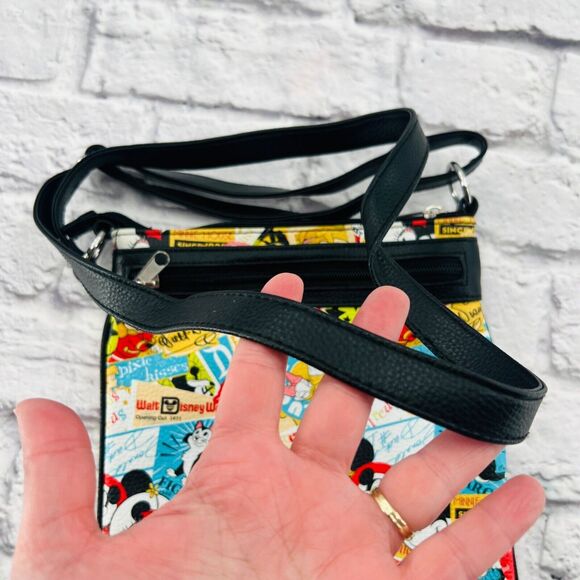 Disney‎ Parks Crossbody Purse Colorful Mickey & Friends Design Adjustable Strap - Picture 6 of 13